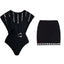 Elegant V-Neck One-Piece Swimsuit for Women