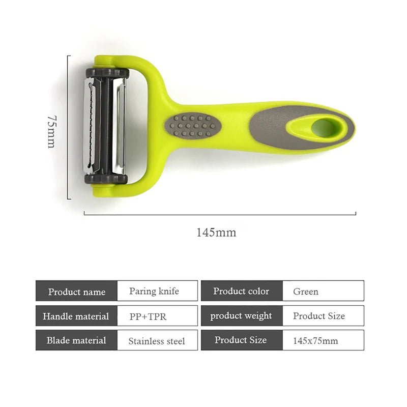 3 In 1 Rotary Peeler Fruit Vegetables Cabbage Graters Salad Carrot Potato Slicer Kitchen Multifunction Grater Julienne Peeler - Korvel