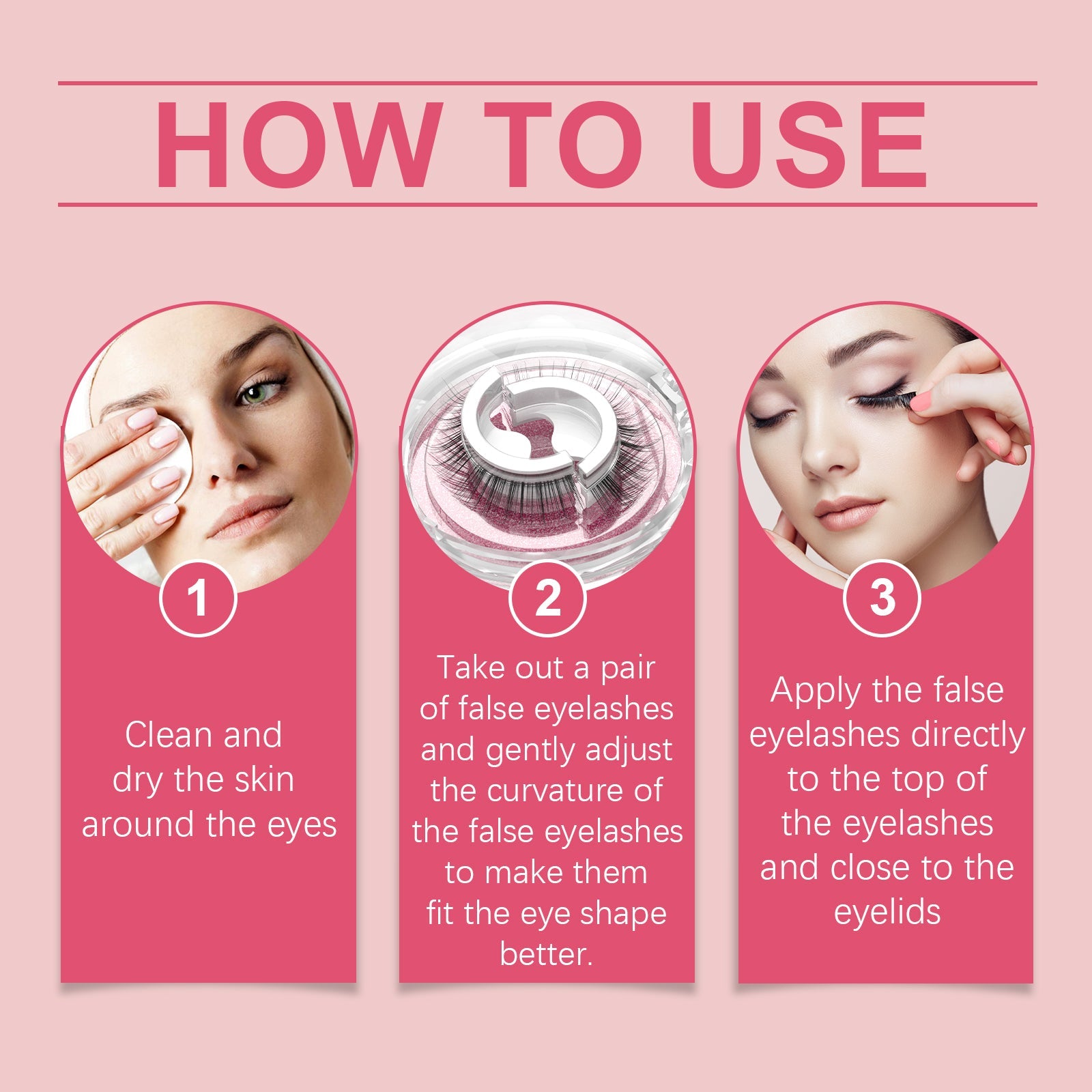 Self-Adhesive Eyelashes, Lazy People Glue-Free Free Unloading Self-Adhesive Thick Thin Long Natural Eyelashes - Korvel