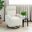 Silla mecedora giratoria tapizada JiaDa en beige