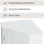 Modern White Triangle Corner Bathroom Cabinet with Adjustable Shelf
