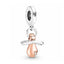 S925 sterling silver eternal confession double surround heart small motorcycle DIY accessories - Korvel