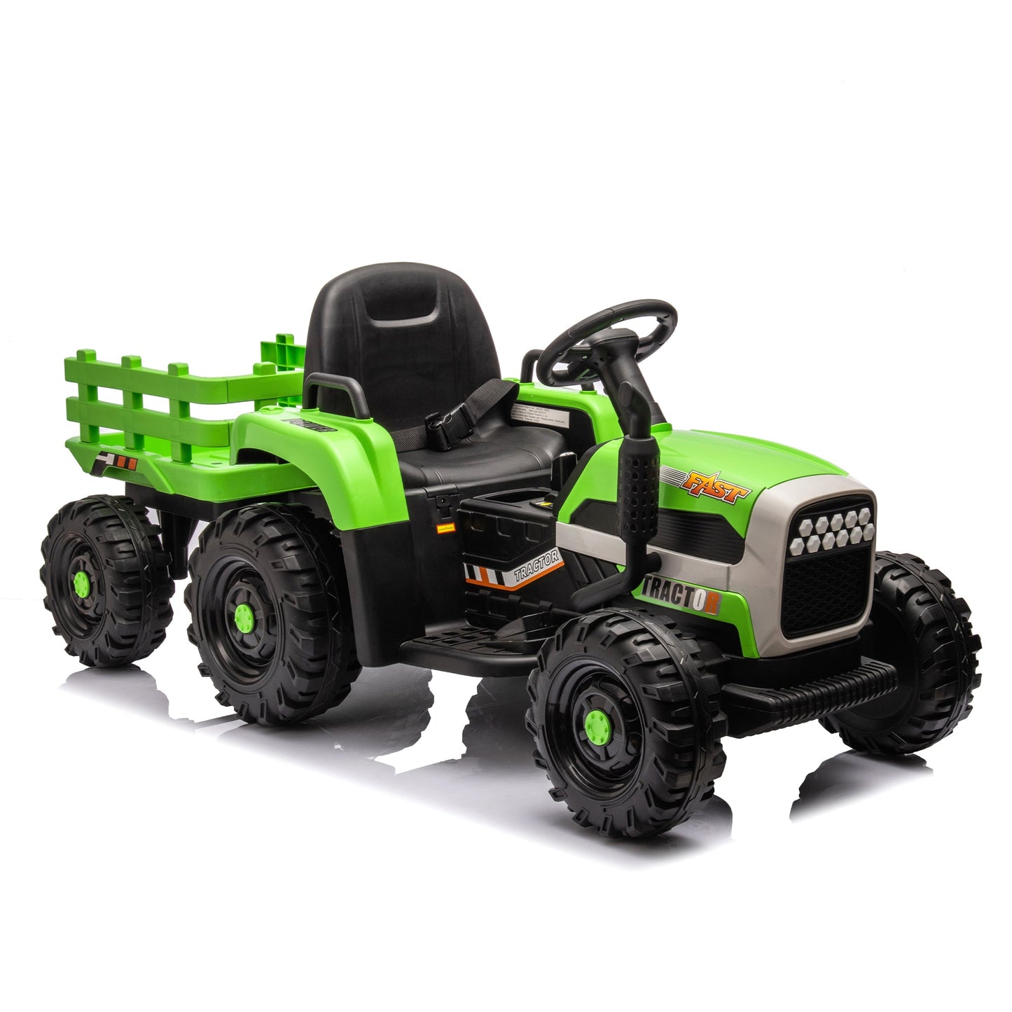 Children's electric tractor toy, powered by 24V battery, 200w * 2 motor 1.86-4.97MPH/remote control three speed adjustable - Korvel