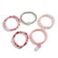 Sweet acrylic bead bracelet with cute strawberry soft ceramic CCB bracelet set - Korvel