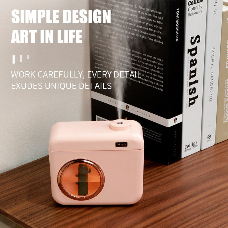 Humidificador Mini Creativo con Luz Nocturna - Carga USB