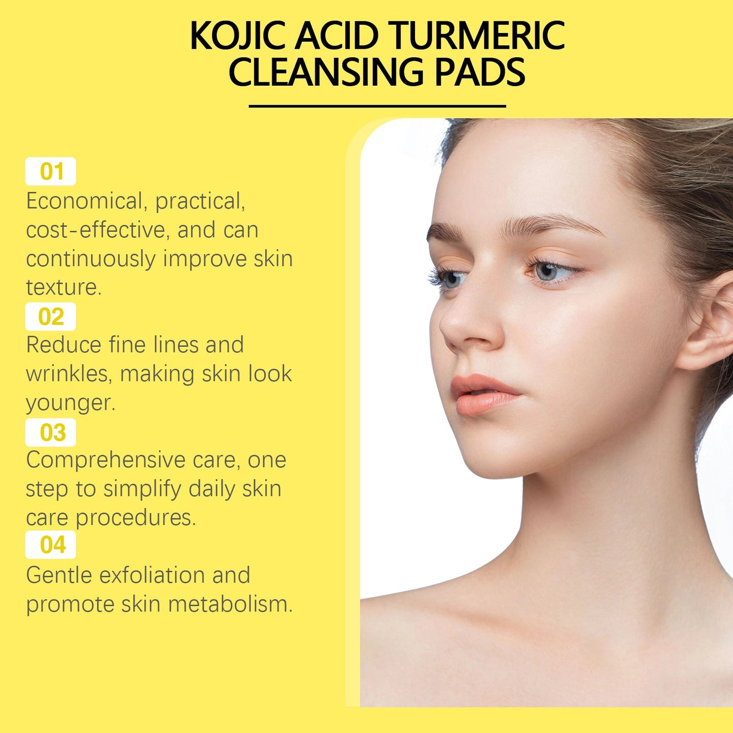 Pad de limpieza y exfoliación facial de cúrcuma