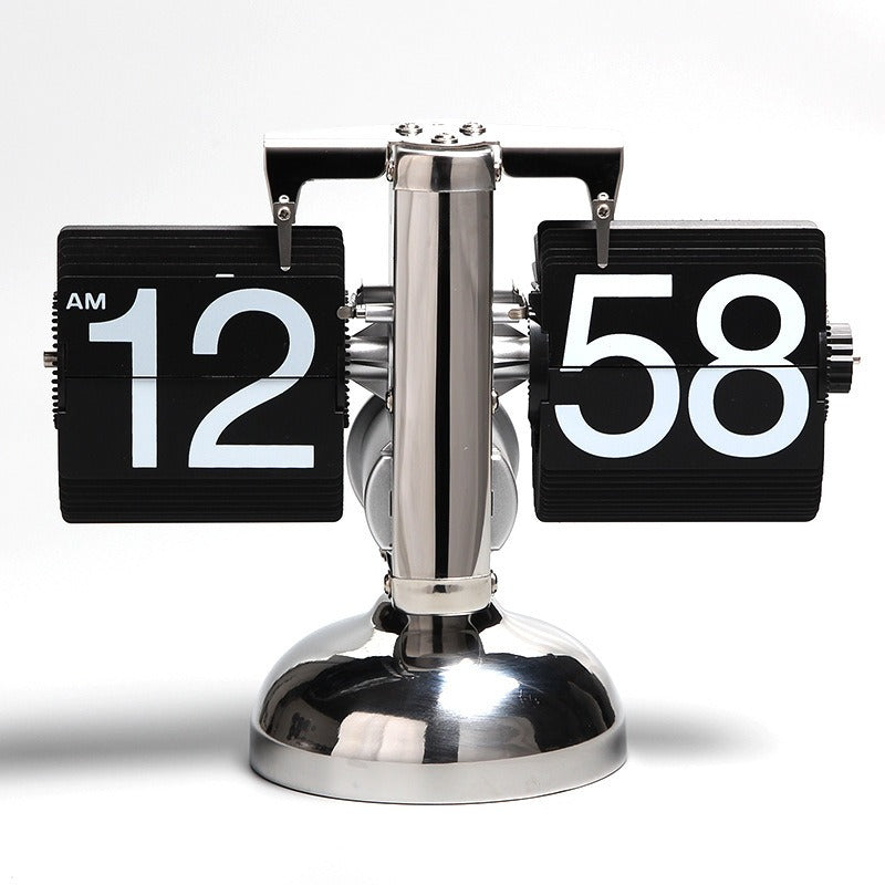 Retro Small Balance Automatic Flipping Clocks Living Room Desktop Clocks - Korvel