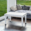 ON-TRANS Modern Glass Mirrored Coffee Table with Adjustable Height