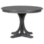 TREXM Five Piece Retro Round Dining Table Set with Curved Brackets and 4 Restaurant Cushioned Chairs (Dark Gray) - Korvel