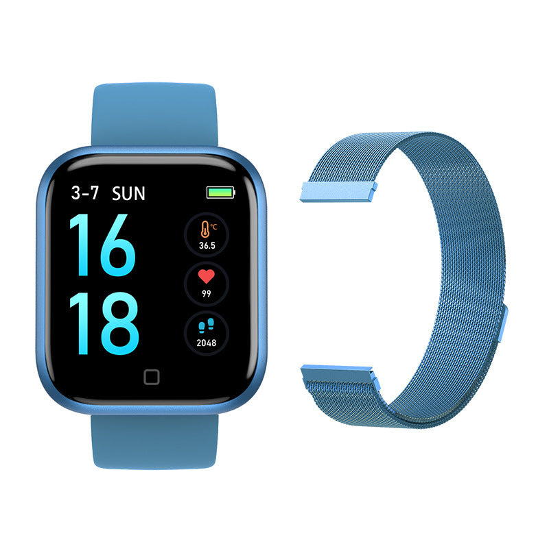 T80S Smart Bracelet Heart Rate Blood Pressure Sleep Monitoring Message Notification Chip Temperature Measurement Bracelet - Korvel