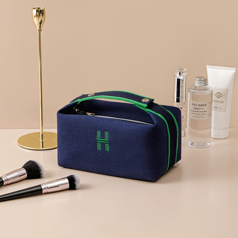 Premium Canvas Makeup Bag - Stylish & Spacious Storage