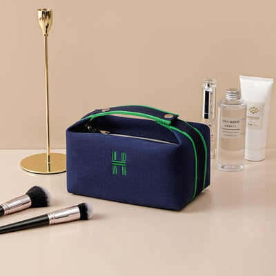 Premium Canvas Makeup Bag - Stylish & Spacious Storage