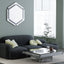 Espejo de Pared Redondo Decorativo Plateado Elegante - 28 x 31.5 Pulgadas