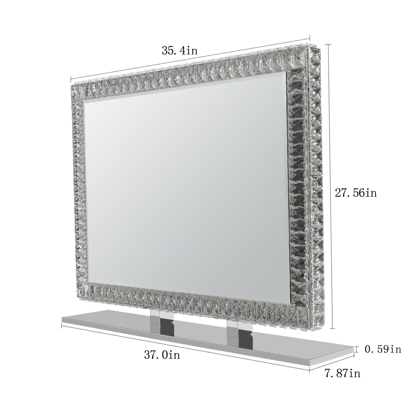 Lumière de miroir en cristal LED avec fonctionnalité dimmable