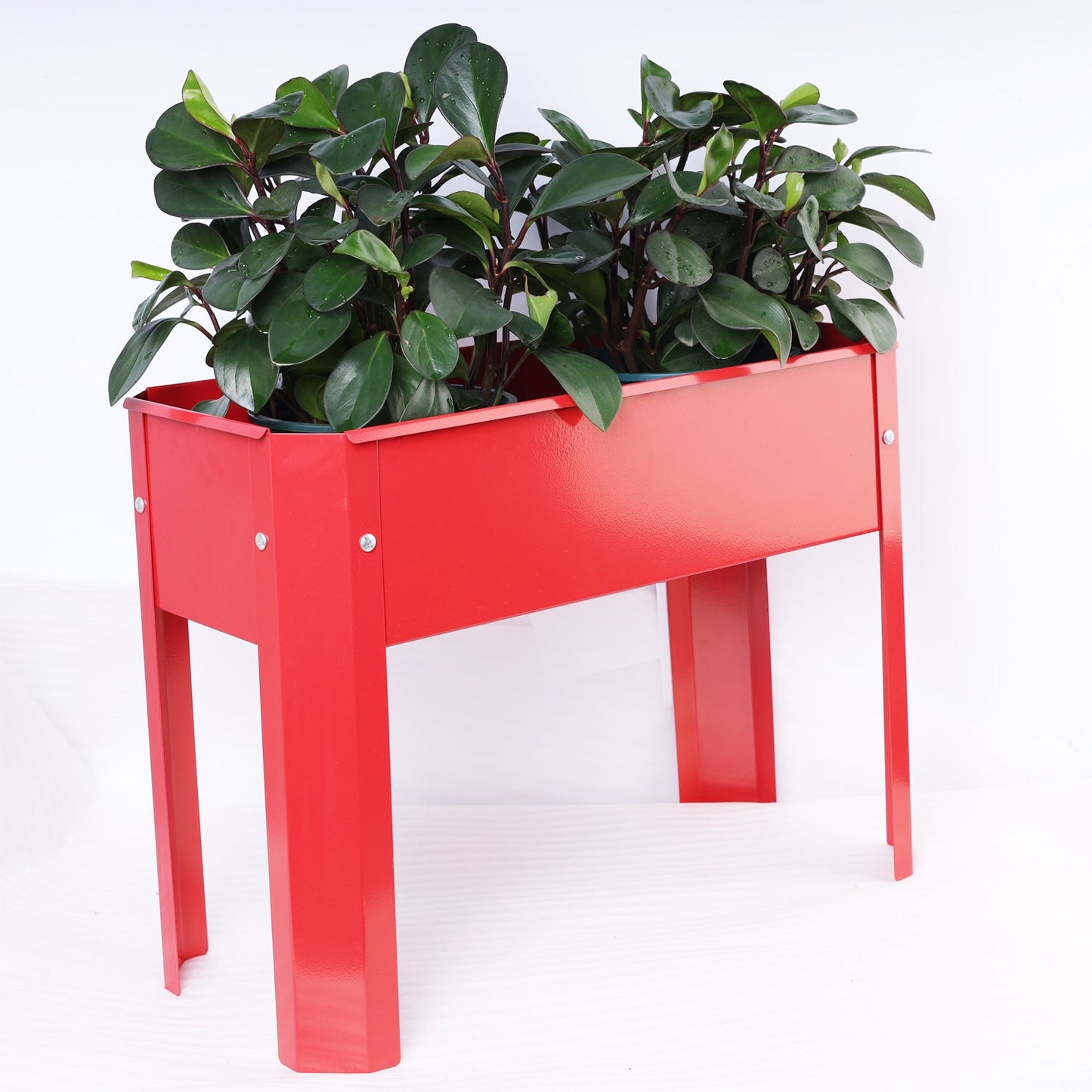 Metal Elevated Garden Bed - Red Planter Box Set of 2