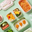ins cartoon cute microwaveable large capacity double-layer portable lunch box lunch box - Korvel
