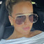 Metal Frame Pilot Sunglasses For Women Double Bridge Champagne Sun Glasses Woman Luxury Square Clear Oversize Shades - Korvel