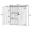 Abri de rangement en bois premium 5,3 pieds x 4,6 pieds avec toit étanche