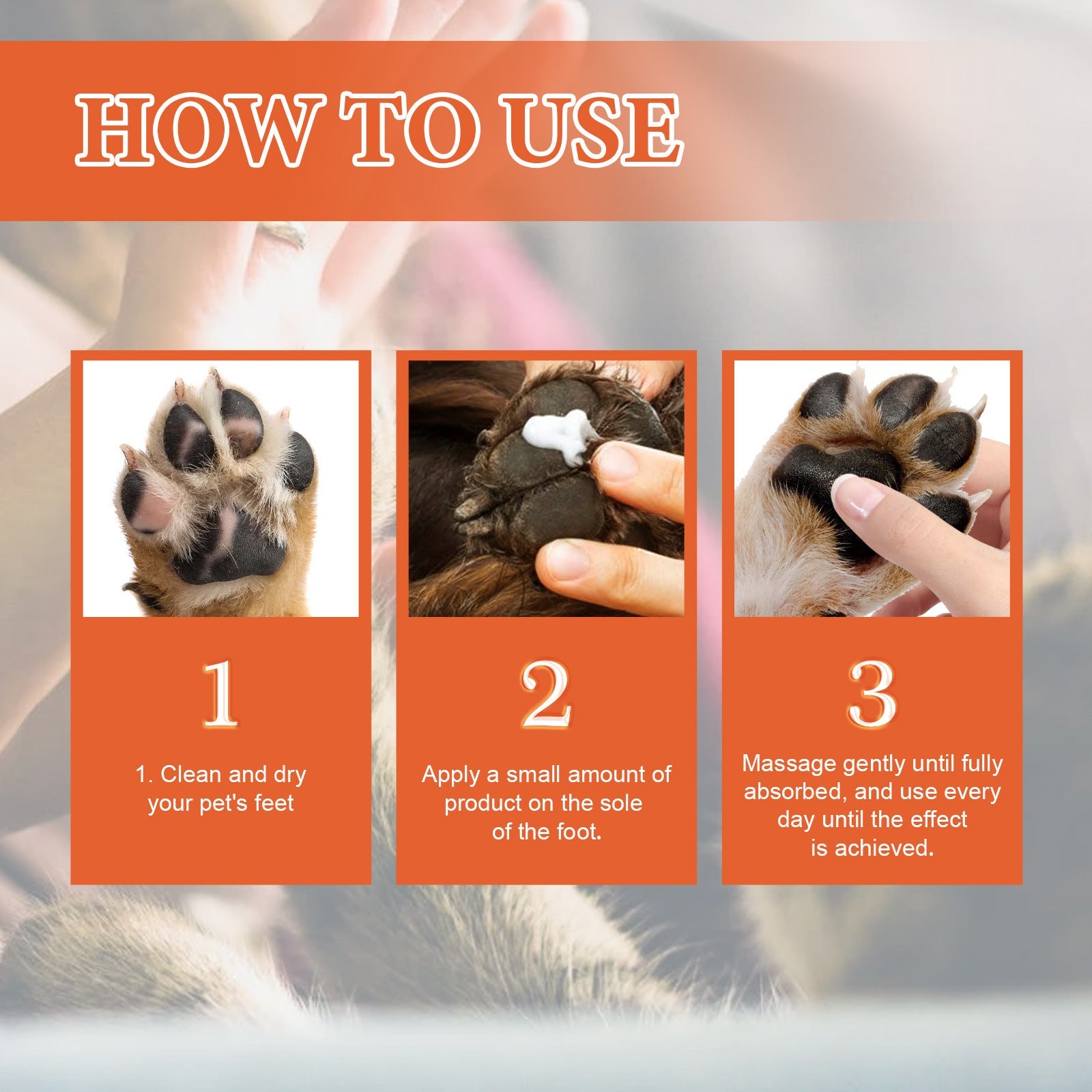 Pet Foot Care Cream For Animals, Cats, Dogs And Paws Foot Care Cream For Soles And Pads - Korvel