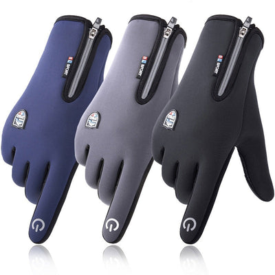 Winter Fleece Thermal Warm Outdoor Gloves Touchscreen Waterproof Cycling Bicycle Windproof Glo - Korvel