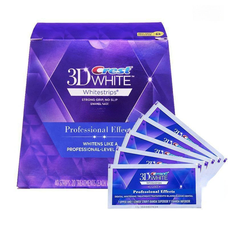 3D Teeth Whitening Strips Set - 20 Pairs Per Box, Tooth Whitening Stickers for Removing Yellow and Stains, Gift Box Packaging - Korvel