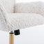 Chaise de bureau ajustable beige avec base en métal doré