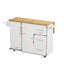 Elegant Kitchen Island Cart with Storage and Spice Rack