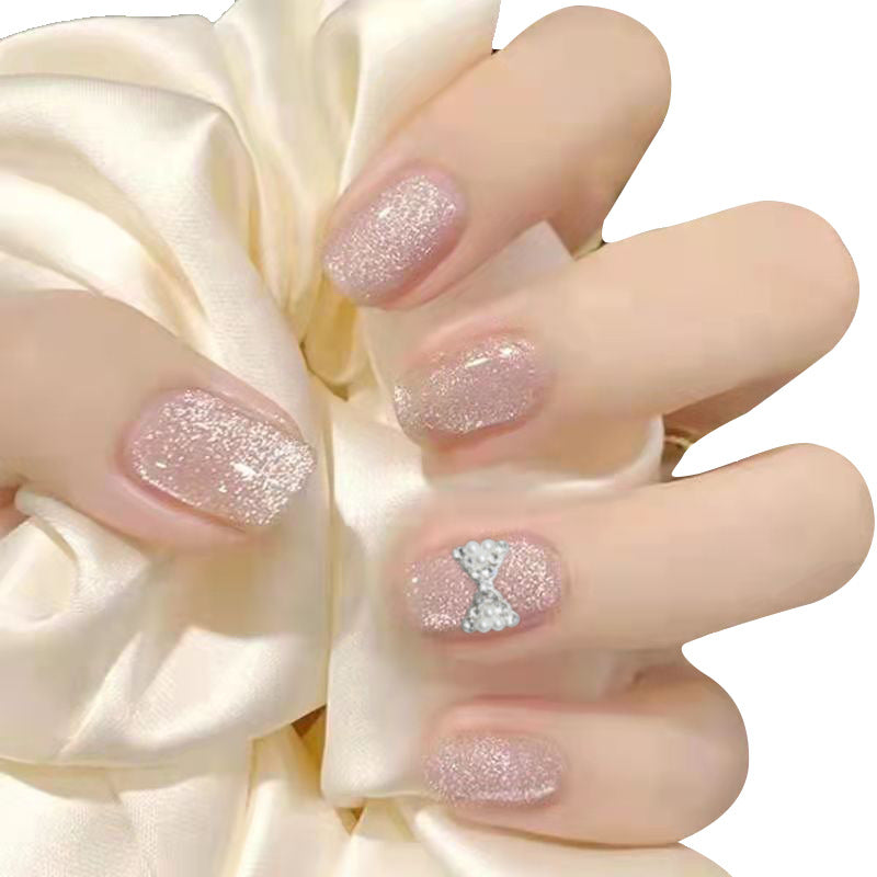 Wearing Short Cat Eye Spar Heavy Industry Butterfly Manicure Piece Removable Fake Nail Finished Product - Korvel