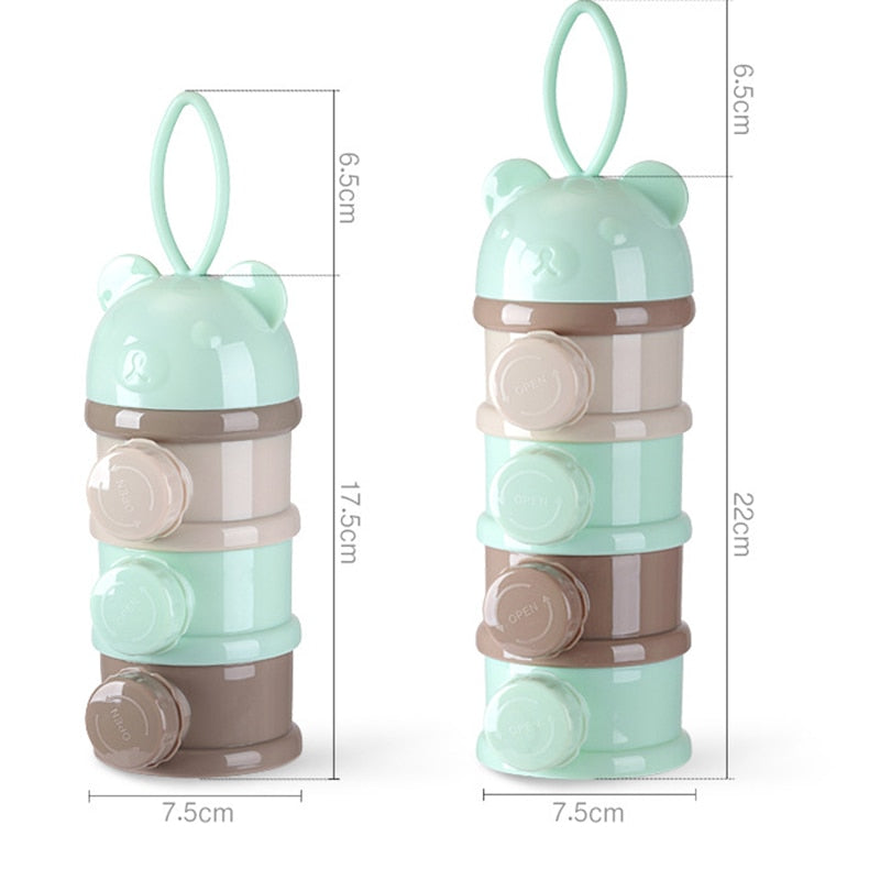 Boîte de rangement portable pour aliments pour bébés Bear Style - 3/4 couches