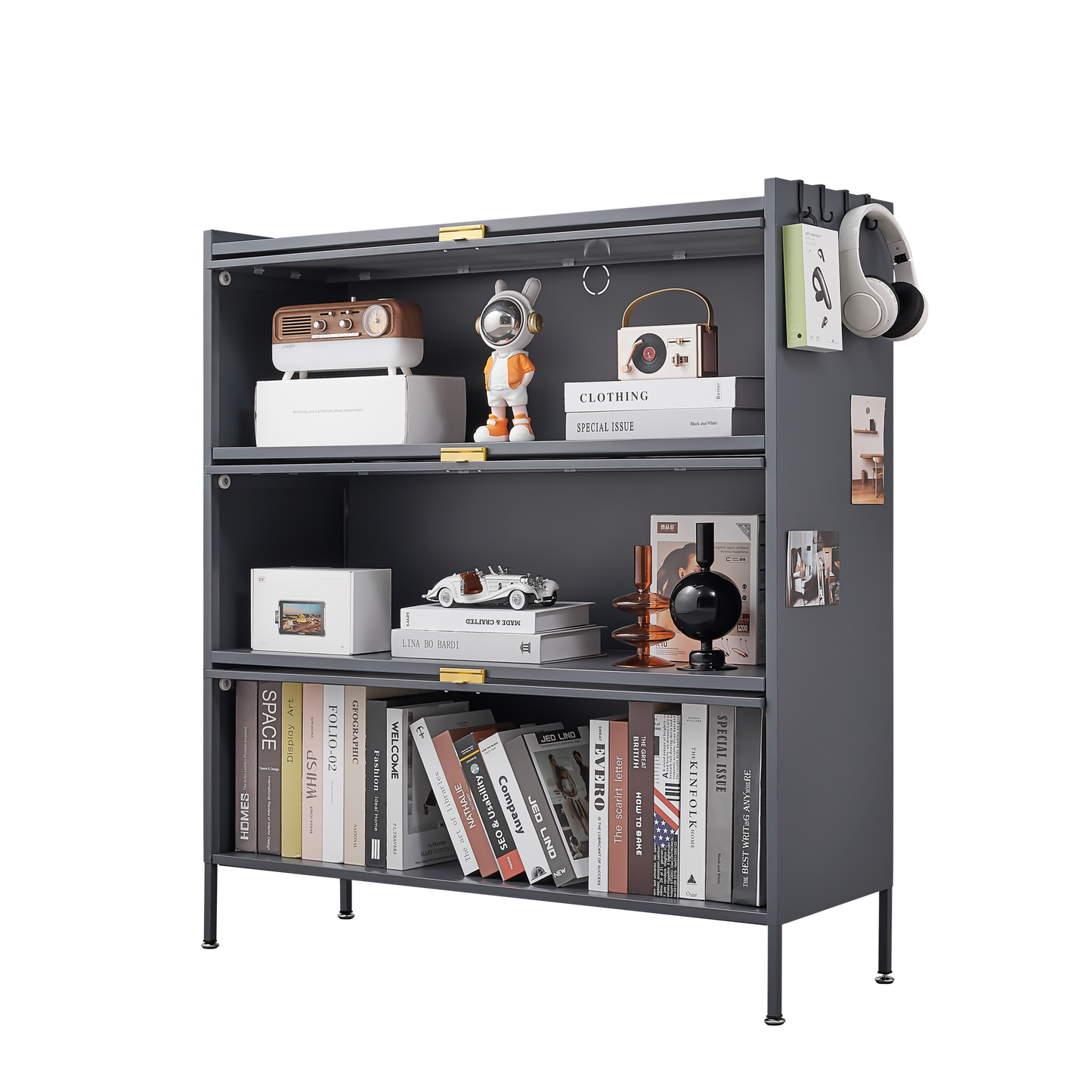 3 Tier Pantry Storage Cabinet Baker Racks for Kitchen with Storage Kitchen Pantry Storage Cabinet Microwave Rack Storage Rack - Korvel