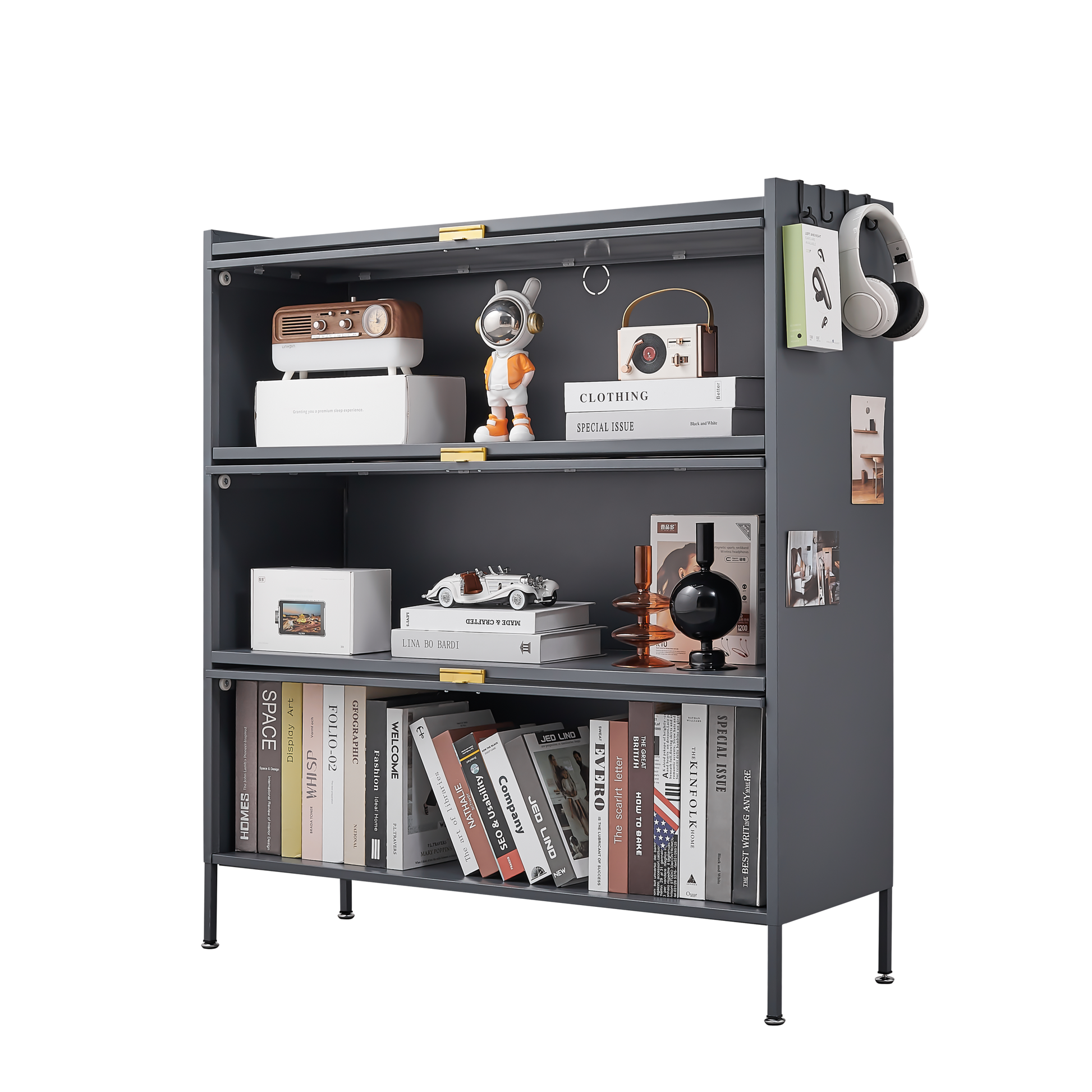 3 Tier Pantry Storage Cabinet Baker Racks for Kitchen with Storage Kitchen Pantry Storage Cabinet Microwave Rack Storage Rack - Korvel