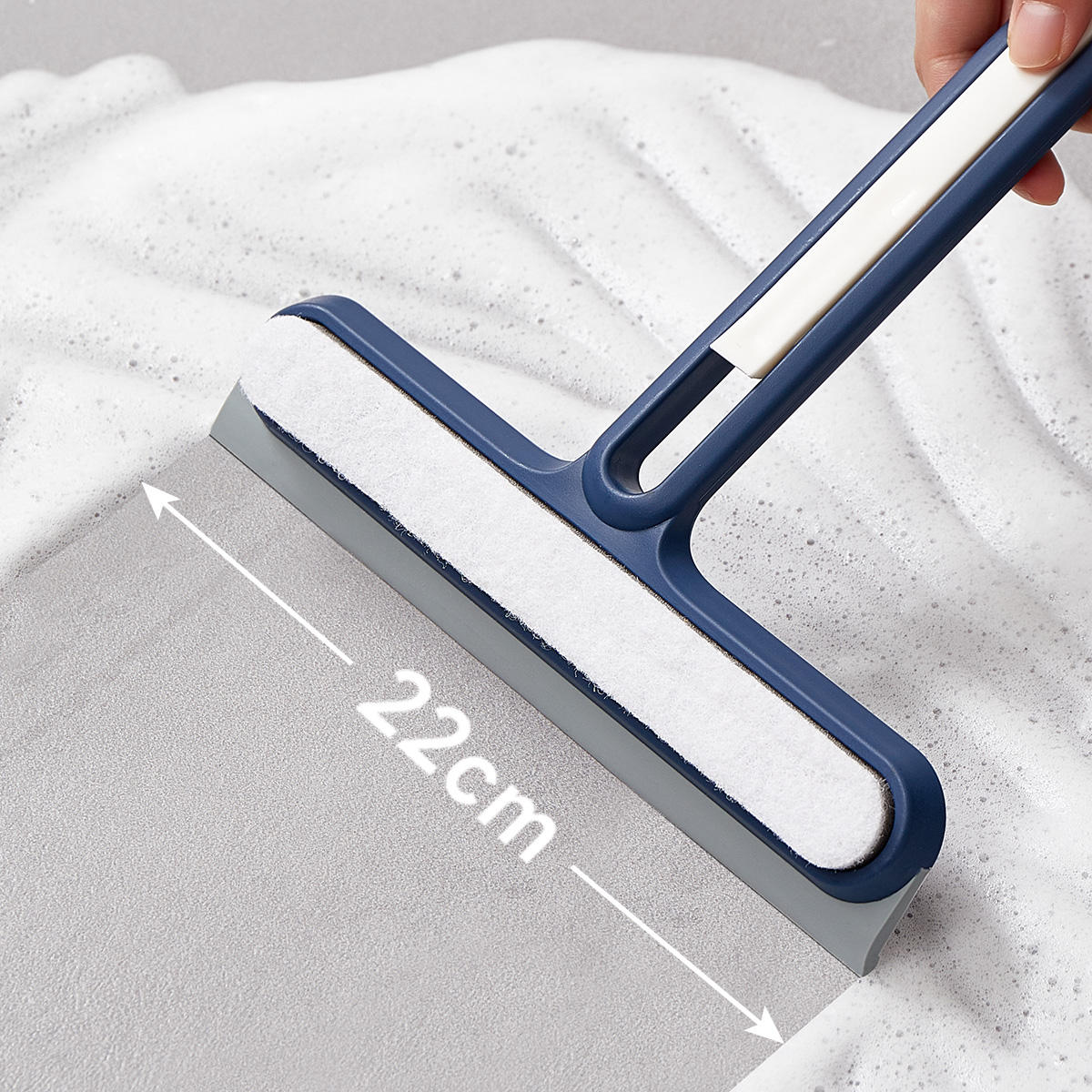 4-in-1 multifunctional cleaning tool glass scraper window scrubber bathroom mirror wiper non removable and washable - Korvel