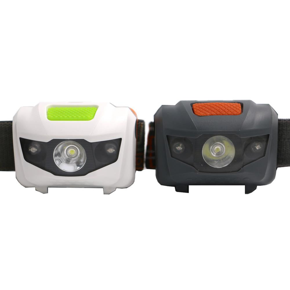 R3 + 2LED 800 Lumens 4 Modes Mini Headlamp Outdoor Headlight Waterproof  Lantern Use AAA Battery - Korvel