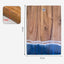 Wood Cutting Board Resin Blue green Wave Pattern - Korvel