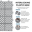 12 x 12 inch gray interlocking deck tiles, plastic waterproof, weighing up to 6613 pounds, with a rose pattern pack of 12 - Korvel