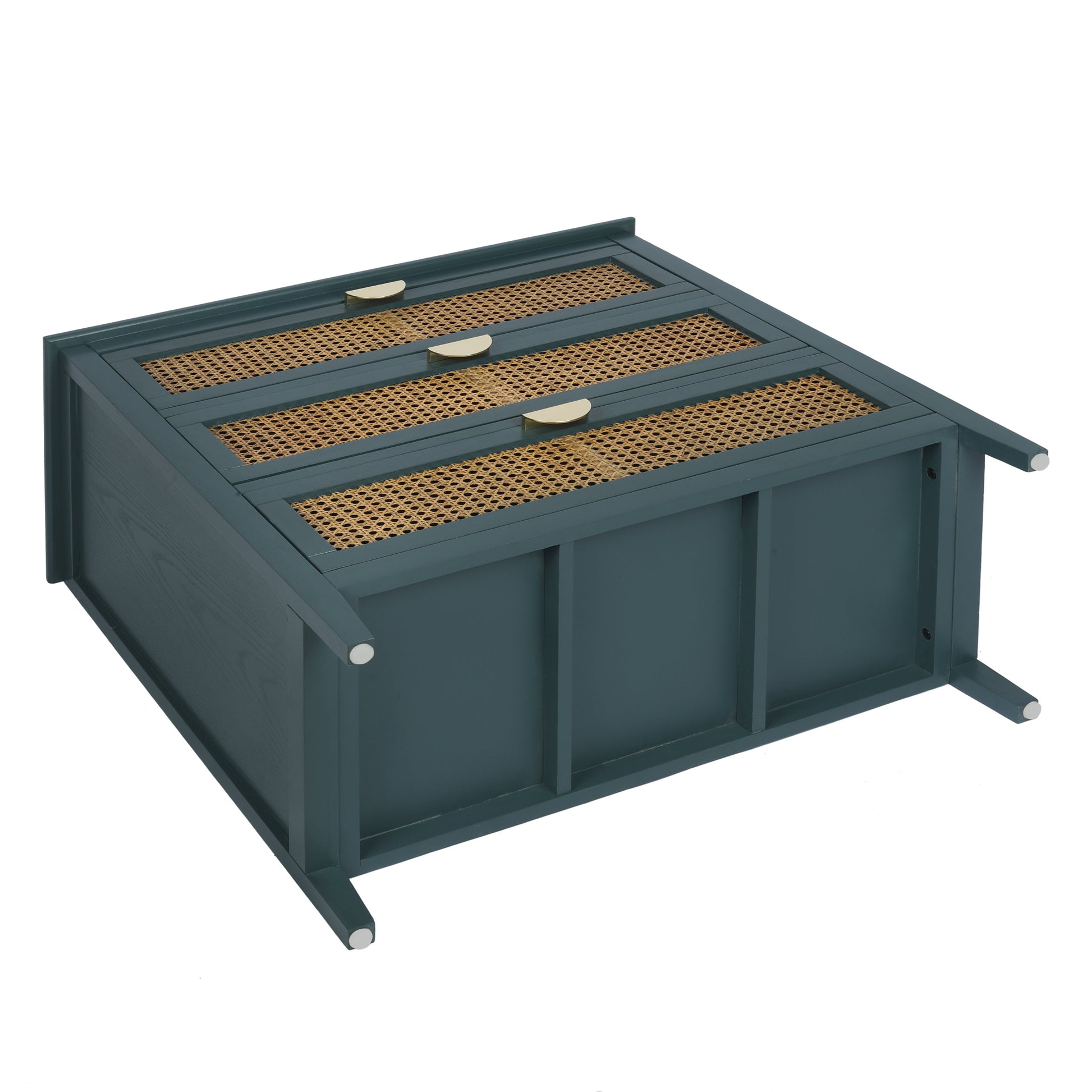3 Drawer Cabinet Natural rattan American Furniture Suitable for bedroom living room study - Korvel