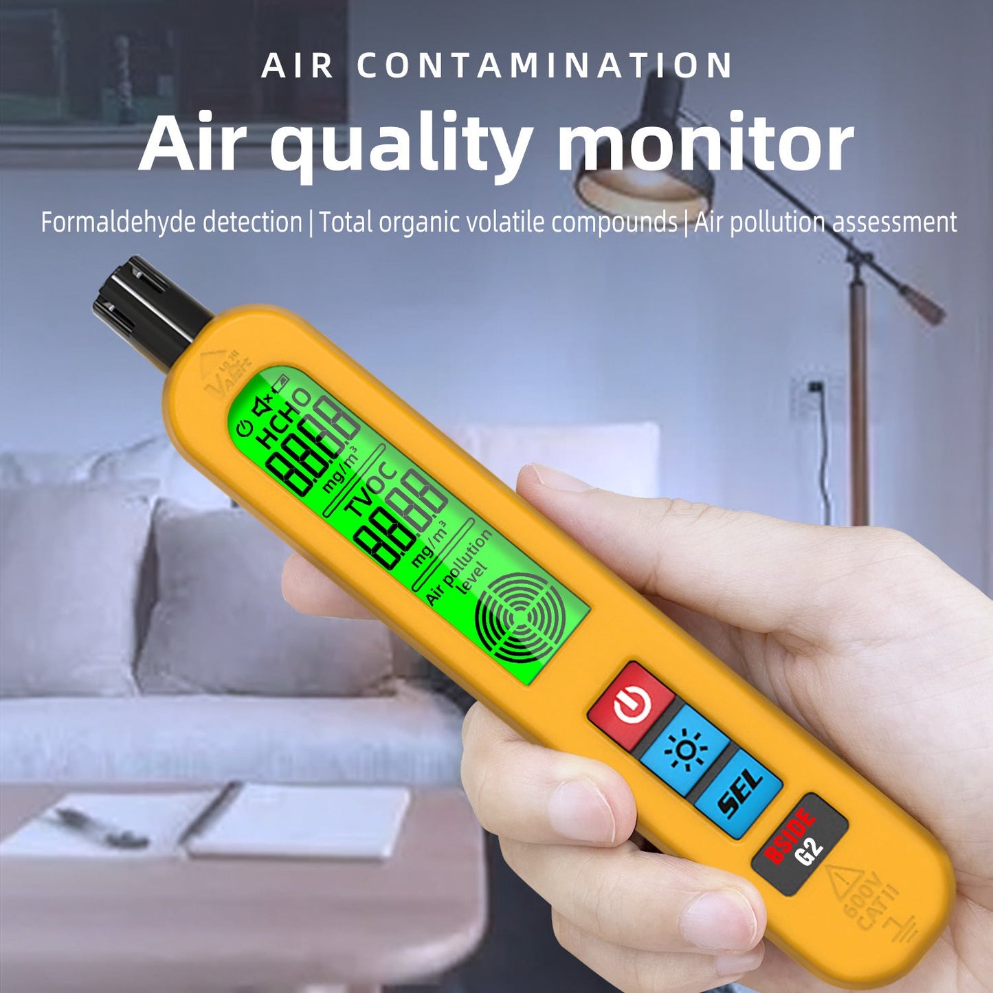 Détecteur de qualité de l'air portable BSIDE G2