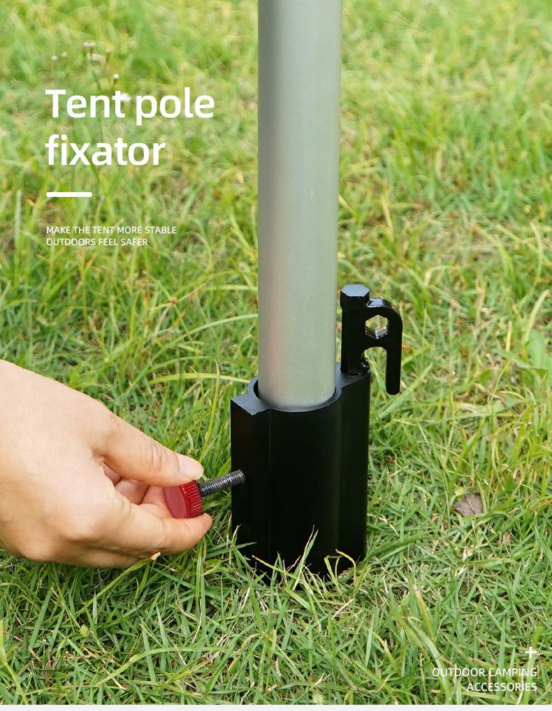Outdoor Camping Awning Rod Fixer Tent Accessories Bracket Support Rod Fixed Pipe Holder Fishing Umbrella Adjusting Base - Korvel