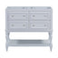 Meuble de salle de bain bleu de 36" avec 4 tiroirs
