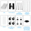 5 Tier 6000lbs Heavy Duty Adjustable Storage Rack Metal Shelf Wire Shelving Unit Chrome - Korvel