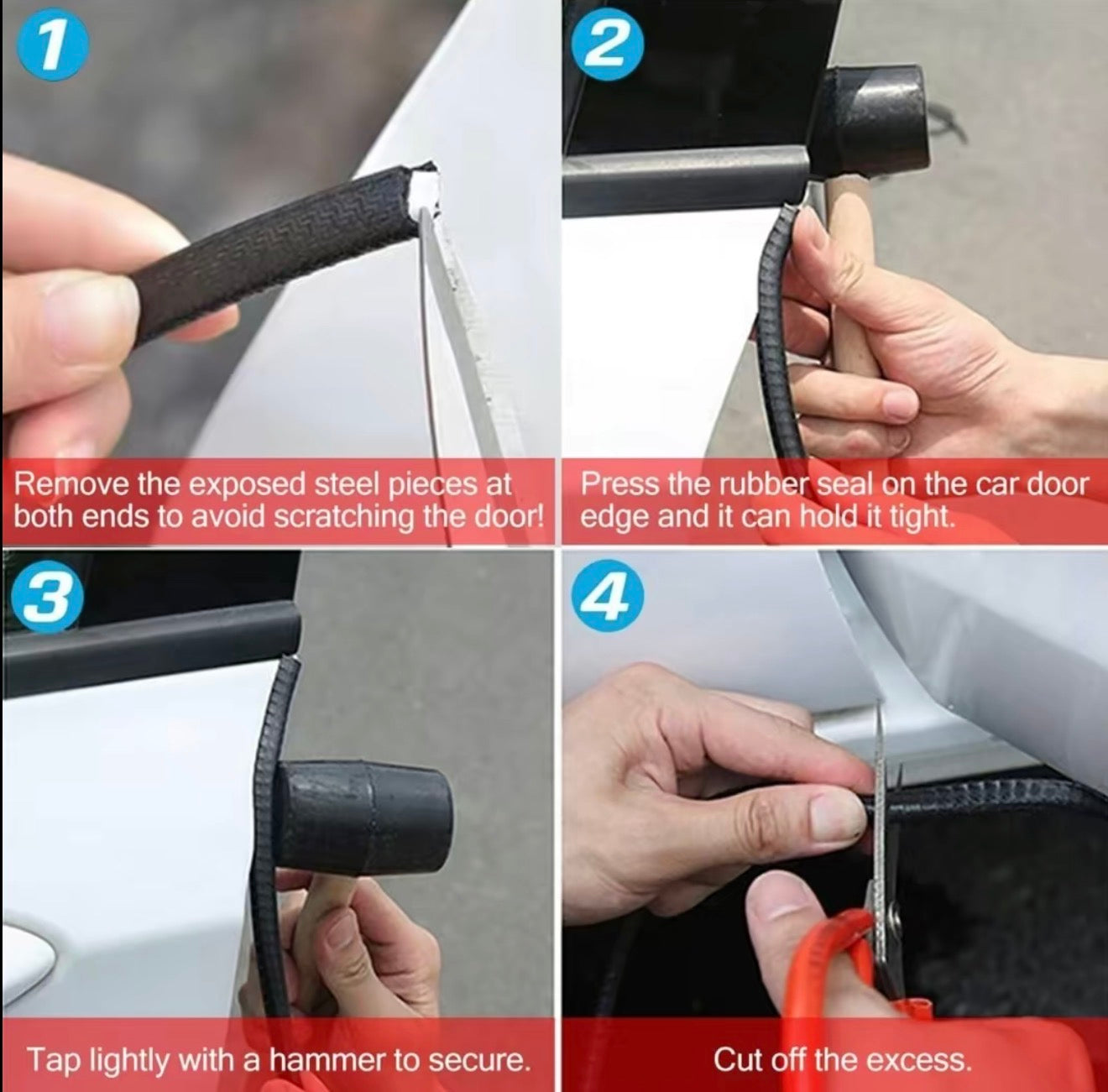 EdgeShield U-Trim Guard for Vehicle Door Protection