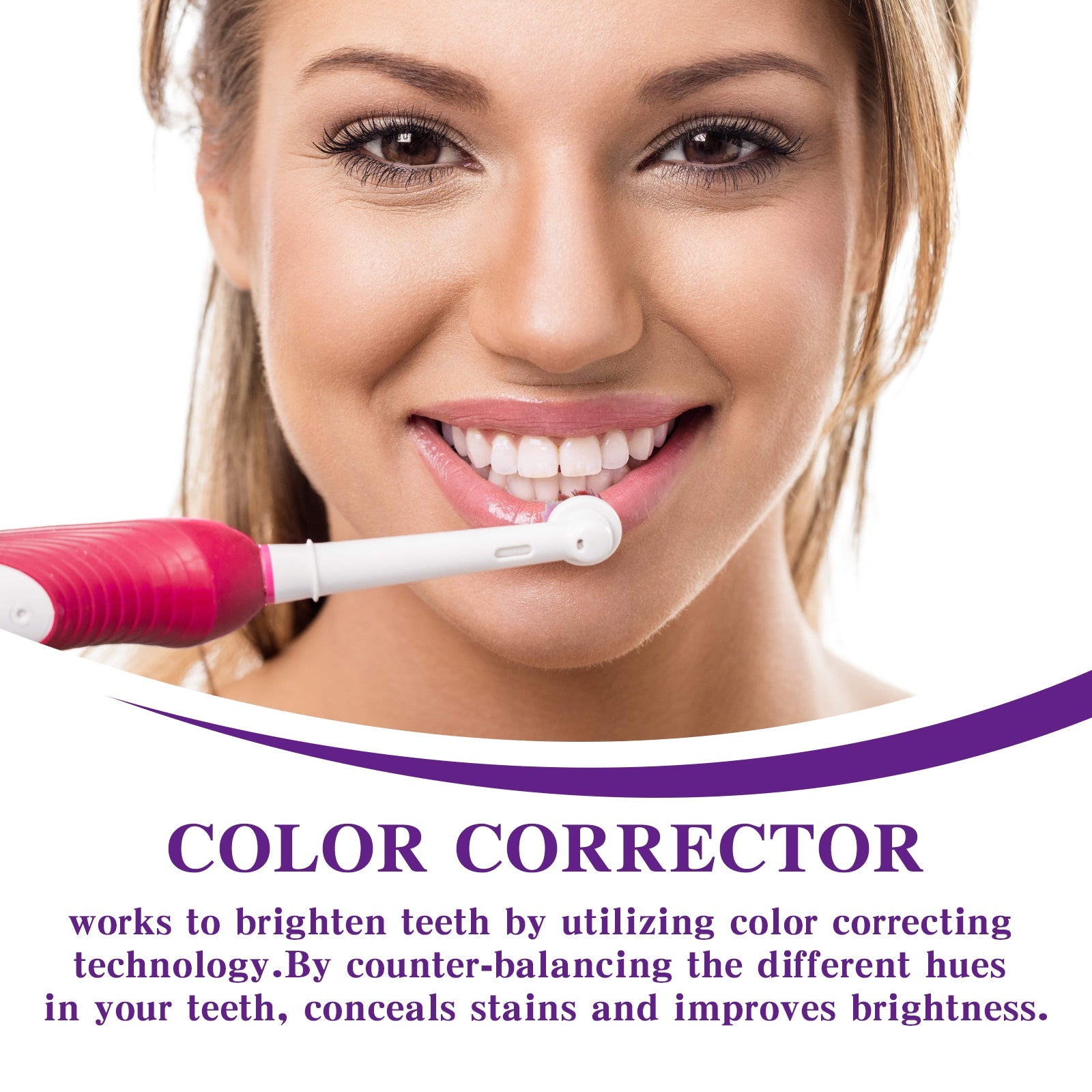 Purple Brightening White Toothpaste, Cleaning Stains Fresh Breath Brightening And Whitening Teeth Toothpaste - Korvel