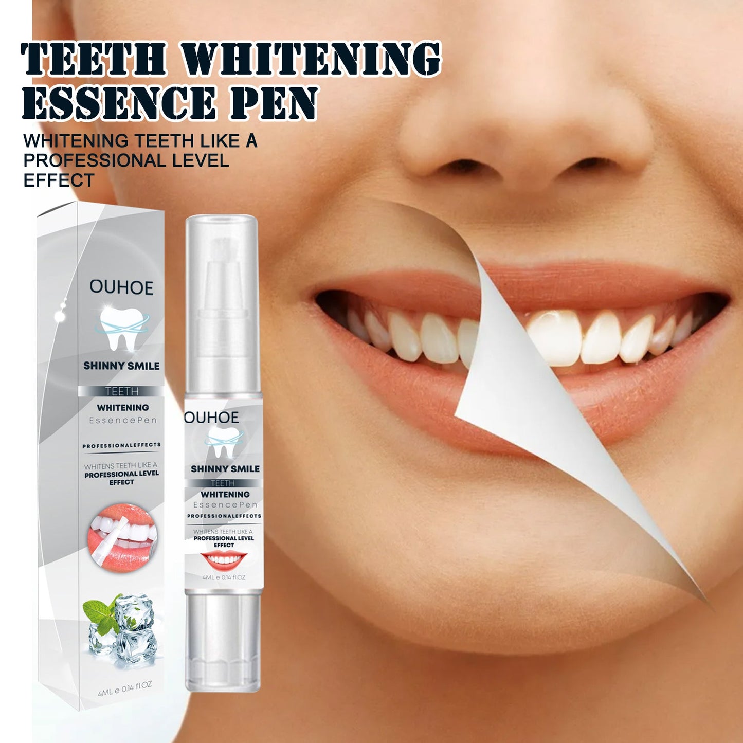 Teeth Whitening Essence Pen, Teeth Cleaning Care Fresh Breath Remove Smoke Stains Teeth Whitening Teeth Cleaning Pen - Korvel
