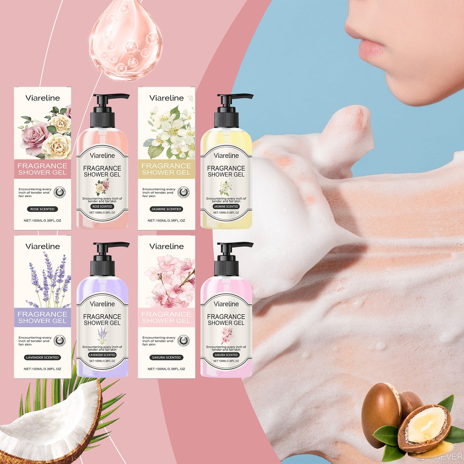 Fragrant Shower Gel (Lavender Scent) Moisturize And Moisturize Skin To Improve Dry Women's Body Wash - Korvel