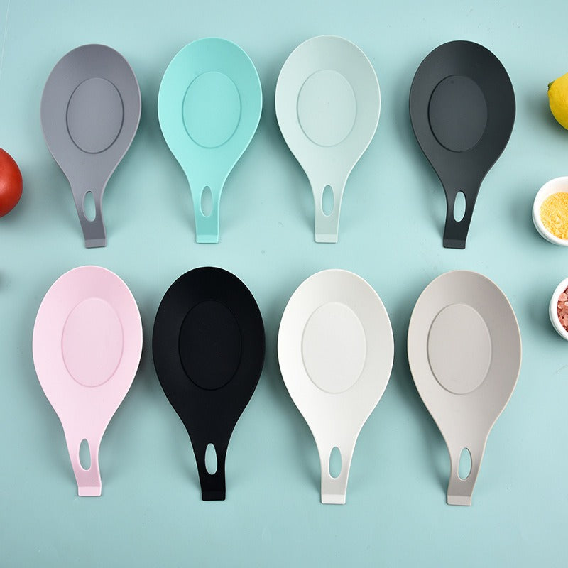 Silicone soup spoon mat, spoon holder, shovel change holder, seasoning soy sauce dish mat, storage mat, spoon change holder, spo - Korvel
