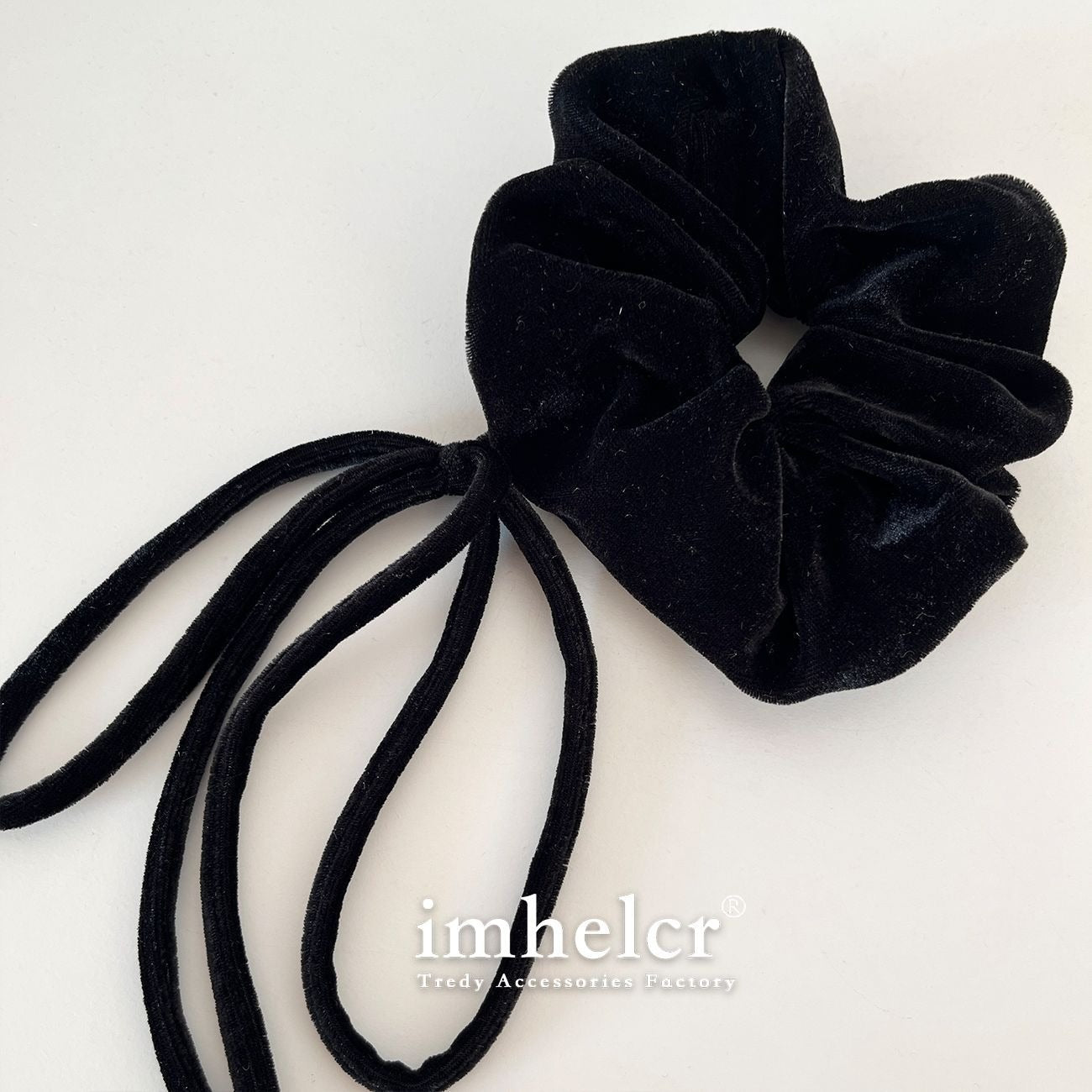 Vintage Velvet Long Ribbon Bow Hair Loop