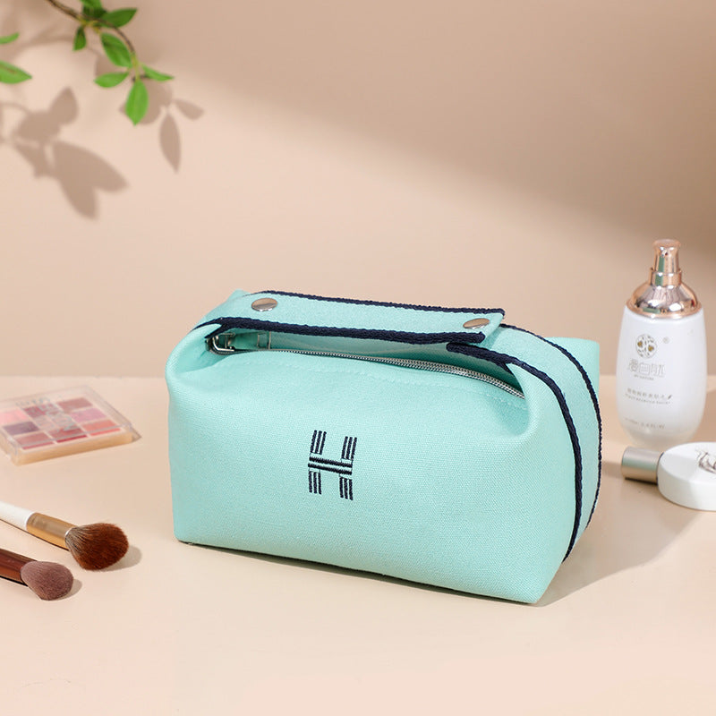 Premium Canvas Makeup Bag - Stylish & Spacious Storage