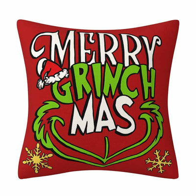 Grinch Christmas Pillow Cover Amazon Home Christmas Decoration Cushion Sofa Pillowcase Combination - Korvel