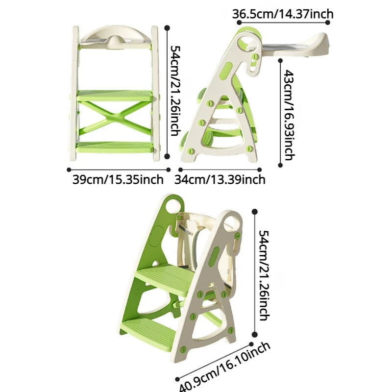 Asiento de Entrenamiento para el Baño Ajustable y Escalón para Niños
