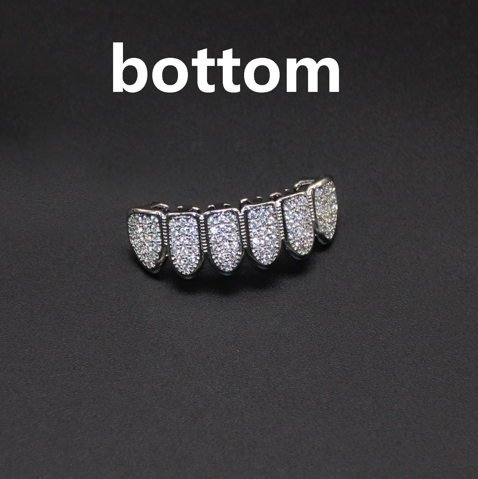 Hip hop braces with copper zircon micro inlaid with real gold Halloween teeth decoration exaggerated hiphopgrills - Korvel